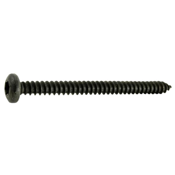 Midwest Fastener Sheet Metal Screw, #8 x 2 in, Black Steel Pan Head Torx Drive, 15 PK 36893 - main